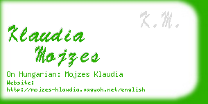 klaudia mojzes business card